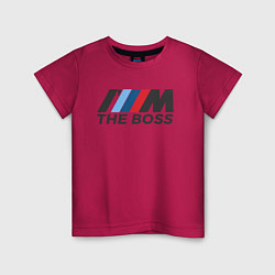 Футболка хлопковая детская BMW THE BOSS, цвет: маджента