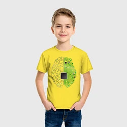 Футболка хлопковая детская Программист, цвет: желтый — фото 2
