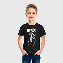 Футболка хлопковая детская ACDC, цвет: черный — фото 2