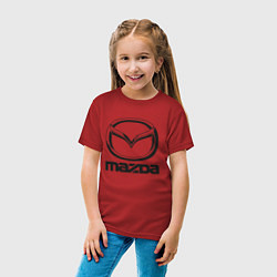 Футболка хлопковая детская MAZDA LOGO, цвет: красный — фото 2
