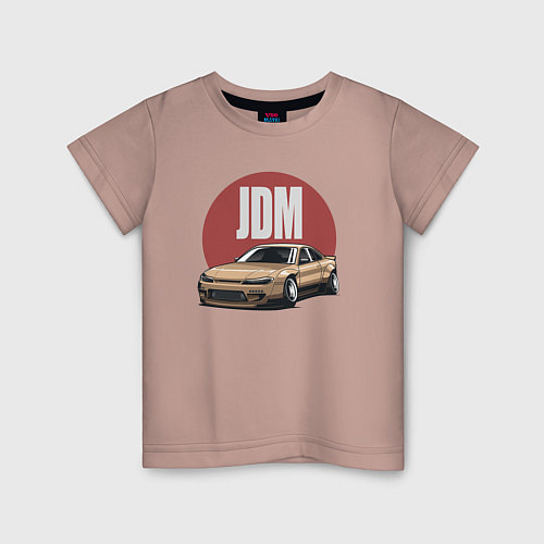 Детская футболка JDM / Пыльно-розовый – фото 1