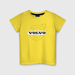 Футболка хлопковая детская VOLVO, цвет: желтый