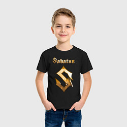 Футболка хлопковая детская SABATON, цвет: черный — фото 2