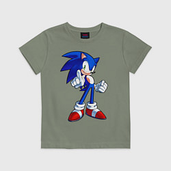 Футболка хлопковая детская SONIC, цвет: авокадо