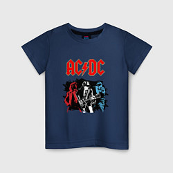 Футболка хлопковая детская ACDC, цвет: тёмно-синий