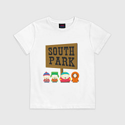 Футболка хлопковая детская South Park, цвет: белый