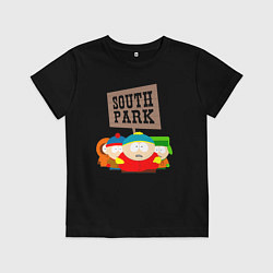Футболка хлопковая детская ЮЖНЫЙ ПАРК, цвет: черный