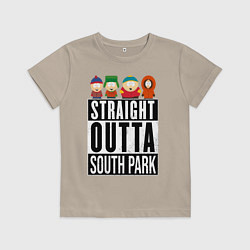 Футболка хлопковая детская SOUTH PARK, цвет: миндальный