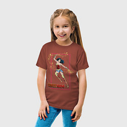 Футболка хлопковая детская Wonder Woman 1984, цвет: кирпичный — фото 2