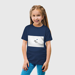 Футболка хлопковая детская SUBARU, цвет: тёмно-синий — фото 2