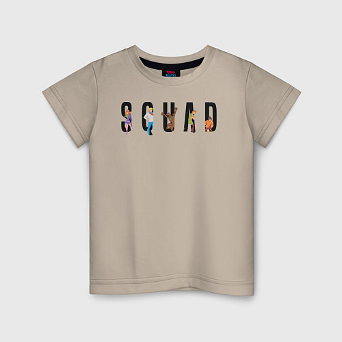 Детская футболка SQUAD / Миндальный – фото 1