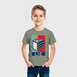 Футболка хлопковая детская PORTAL, цвет: авокадо — фото 2