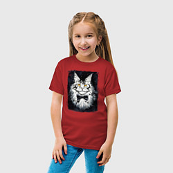 Футболка хлопковая детская Hello kittys!, цвет: красный — фото 2