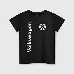 Футболка хлопковая детская Volkswagen, цвет: черный