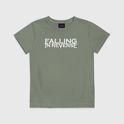 Футболка хлопковая детская Falling in Reverse, цвет: авокадо