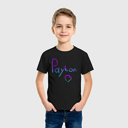 Футболка хлопковая детская PAYTON LOVE, цвет: черный — фото 2