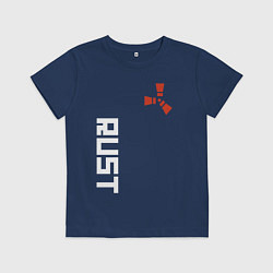 Футболка хлопковая детская RUST, цвет: тёмно-синий