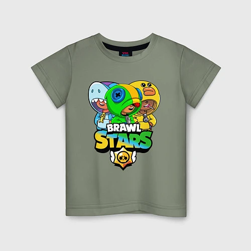 Детская футболка Brawl Stars Leon Trio / Авокадо – фото 1