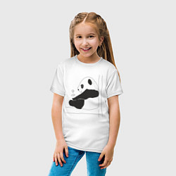 Футболка хлопковая детская Little Panda, цвет: белый — фото 2