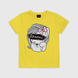 Футболка хлопковая детская Senpai, цвет: желтый