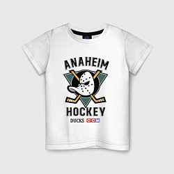 Футболка хлопковая детская ANAHEIM DUCKS, цвет: белый