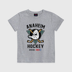 Футболка хлопковая детская ANAHEIM DUCKS, цвет: меланж