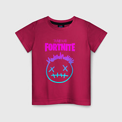 Футболка хлопковая детская TRAVIS SCOTT X FORTNITE, цвет: маджента