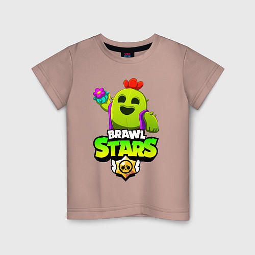 Детская футболка BRAWL STARS SPIKE / Пыльно-розовый – фото 1