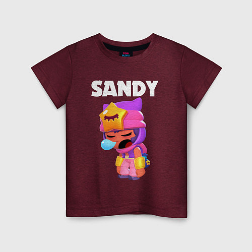 Детская футболка BRAWL STARS SANDY / Меланж-бордовый – фото 1