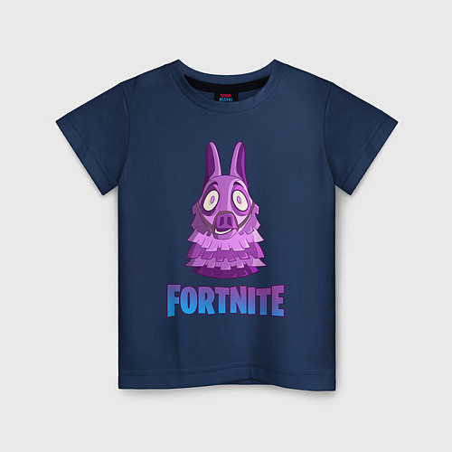 Детская футболка Lama Fortnite / Тёмно-синий – фото 1