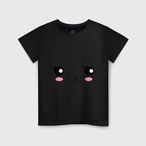 Детская футболка Поцелуйчик / Черный – фото 1