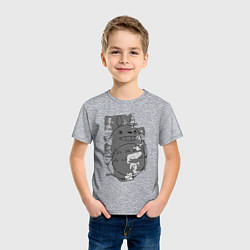Футболка хлопковая детская Мой сосед Тоторо, цвет: меланж — фото 2