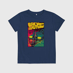 Футболка хлопковая детская Back to the Future, цвет: тёмно-синий