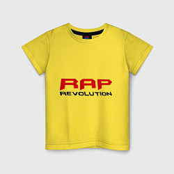Футболка хлопковая детская Rap revolution, цвет: желтый