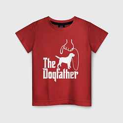 Футболка хлопковая детская The Dogfather - пародия, цвет: красный