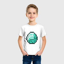 Футболка хлопковая детская MINERCRAFT, цвет: белый — фото 2