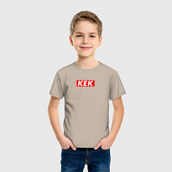 Футболка хлопковая детская KEK SUPREME STYLE, цвет: миндальный — фото 2