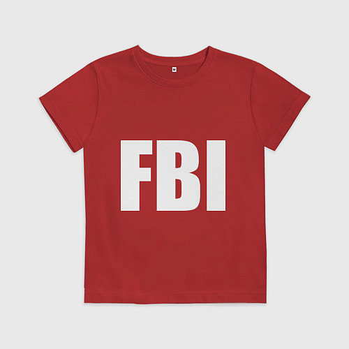 Детская футболка FBI / Красный – фото 1