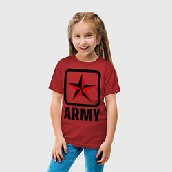 Футболка хлопковая детская Army Star, цвет: красный — фото 2