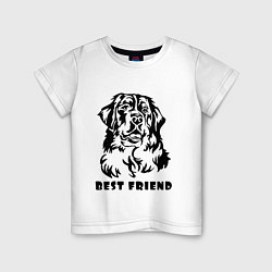 Футболка хлопковая детская BEST FRIEND Z, цвет: белый