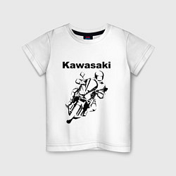 Футболка хлопковая детская KAWASAKI Z, цвет: белый