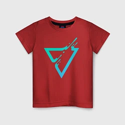 Футболка хлопковая детская Paint Drop Triangle, цвет: красный