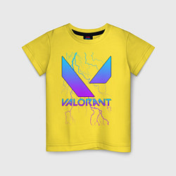 Футболка хлопковая детская VALORANT, цвет: желтый