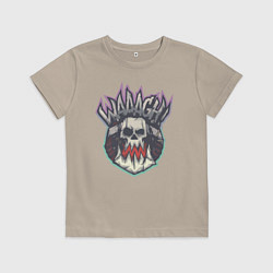 Футболка хлопковая детская Орксий Waaagh, цвет: миндальный