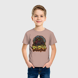 Футболка хлопковая детская Lets the galaxy burn, цвет: пыльно-розовый — фото 2