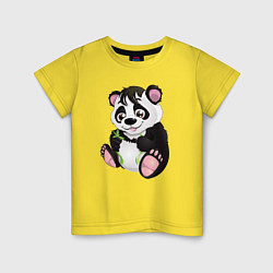 Футболка хлопковая детская Панденыш Panda, цвет: желтый