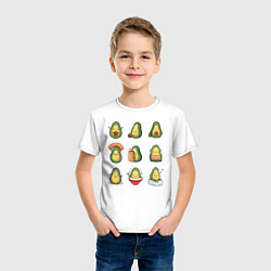 Футболка хлопковая детская Life Avocado, цвет: белый — фото 2
