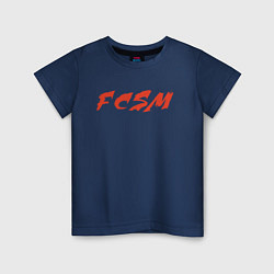 Футболка хлопковая детская FCSM, цвет: тёмно-синий