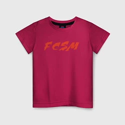 Футболка хлопковая детская FCSM, цвет: маджента