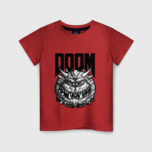 Детская футболка КАКОДЕМОН DOOM Z / Красный – фото 1